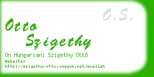 otto szigethy business card